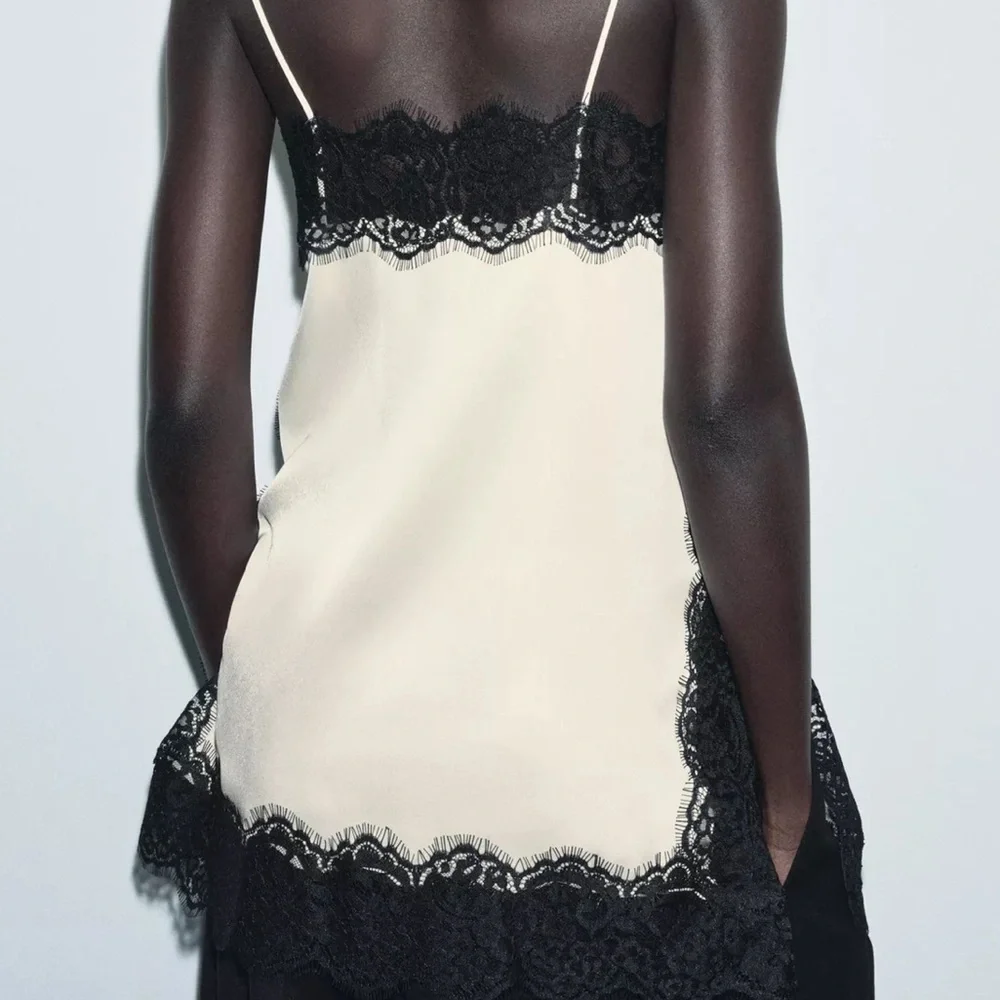 ZARA SATIN EFFECT LACE TOP ZW COLLECTION - Picture 5 of 14
